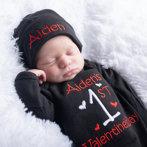 Personalized Baby First Valentine's Day Outfit