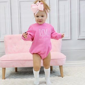 Personalized Toddler Girl Sweatshirt - Bubblegum Pink