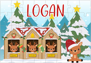 Personalized Kids Puzzle - Christmas Reindeer