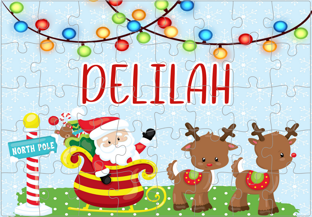 Personalized Children's Christmas Puzzle -  Santa