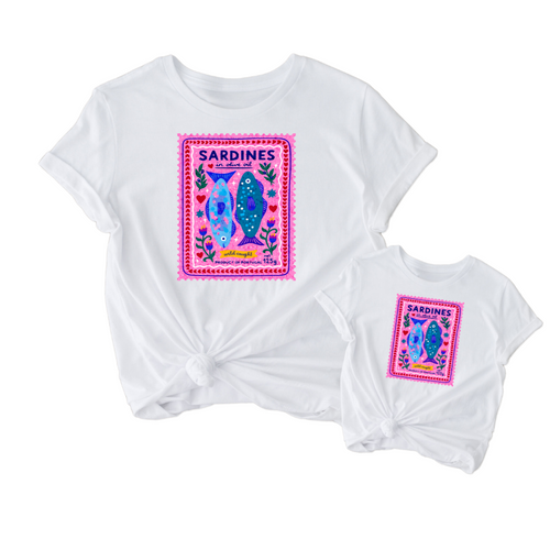 Matching Mama and Mini  Sardine Girl Summer - Sardines Stamp