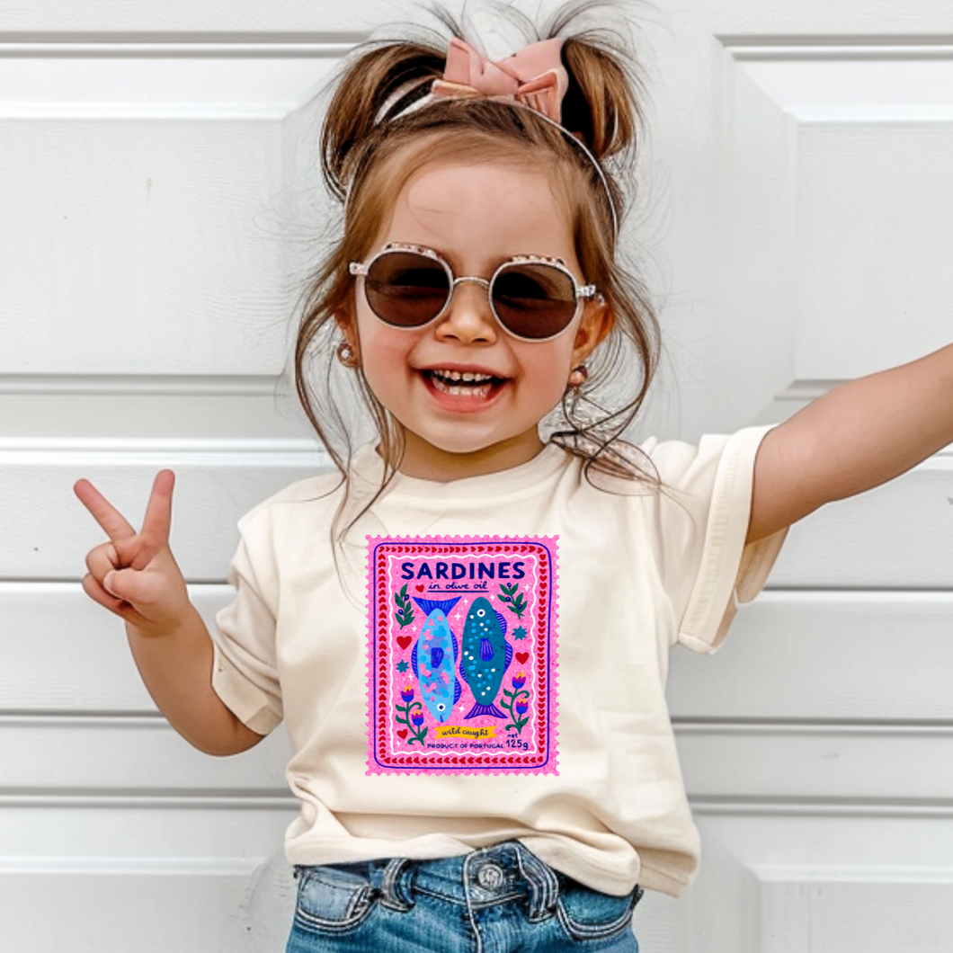 Sardine Girl Summer - Toddler T Shirt Sardine Stamp