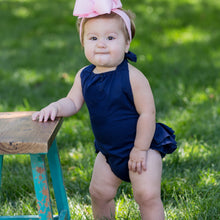 Ruffle Butt Summer Romper - Navy  Clearance