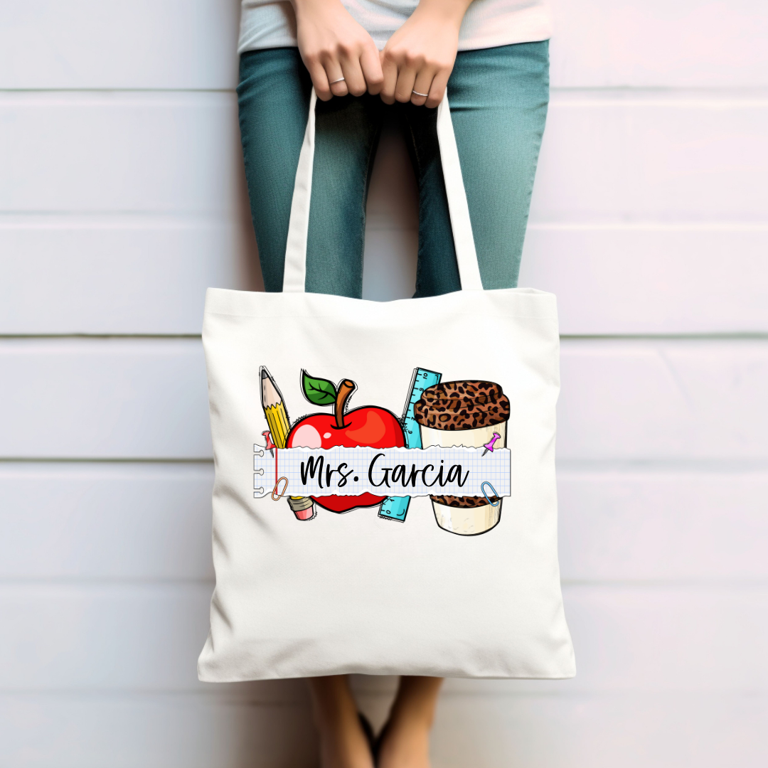 Teacher's Day Custom Printed Tote Bag School High Capacity Eco