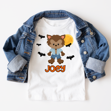 Personalized Kids Halloween T Shirt - Werewolf