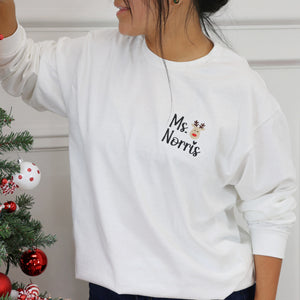 Personalized Teacher  Long Sleeve Unisex Christmas T-Shirt