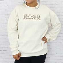 Women's Christmas Embroidered Sweatshirt - Gingerbread Man