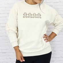 Women's Christmas Embroidered Sweatshirt - Gingerbread Man