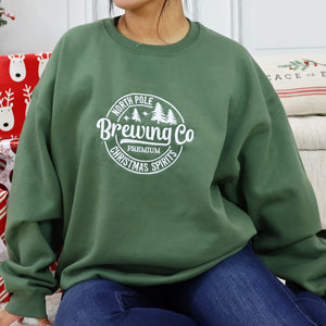 Women's Christmas Embroidered Sweatshirt - North Pole Brewing