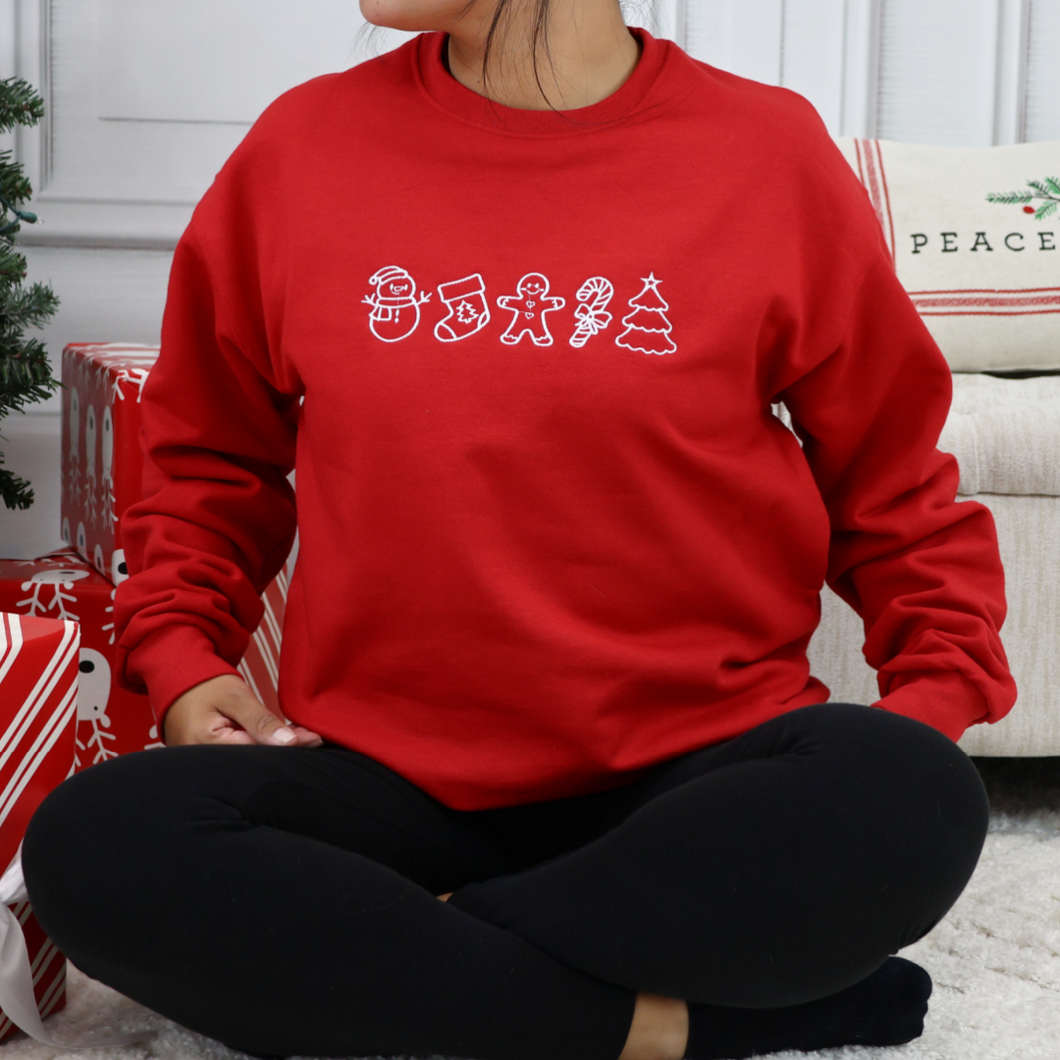 Women's Christmas Embroidered Sweatshirt