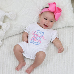 Baby Girls Bubble Romper  -   Chinoiserie Toile Romper ONLY