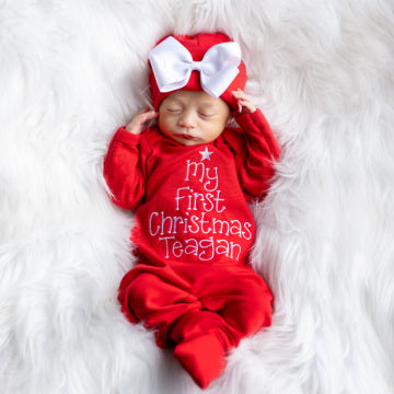 My vintage first christmas baby outfit