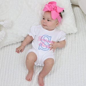 Baby Girls Bubble Romper  -   Chinoiserie Toile Romper ONLY