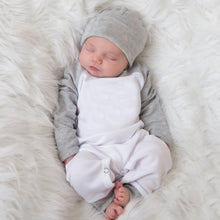 0-3m Heather Gray BLANK Non Footed Romper Raglan - Clearance