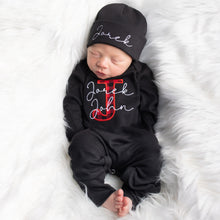 Personalized Baby Buffalo Plaid Christmas Outfit