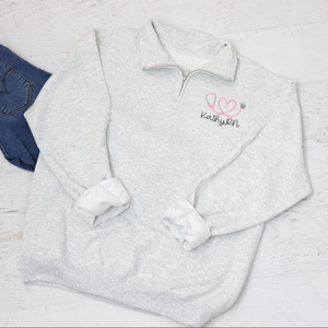 Personalized Nurse Quarter Zip Pullover Sweatshirt