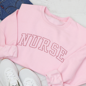 Embroidered Nurse Sweatshirt