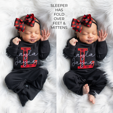 Personalized Baby Girl Christmas Outfit with Headband