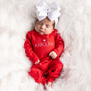 Personalized Baby Girl Valentine's Day Outfit