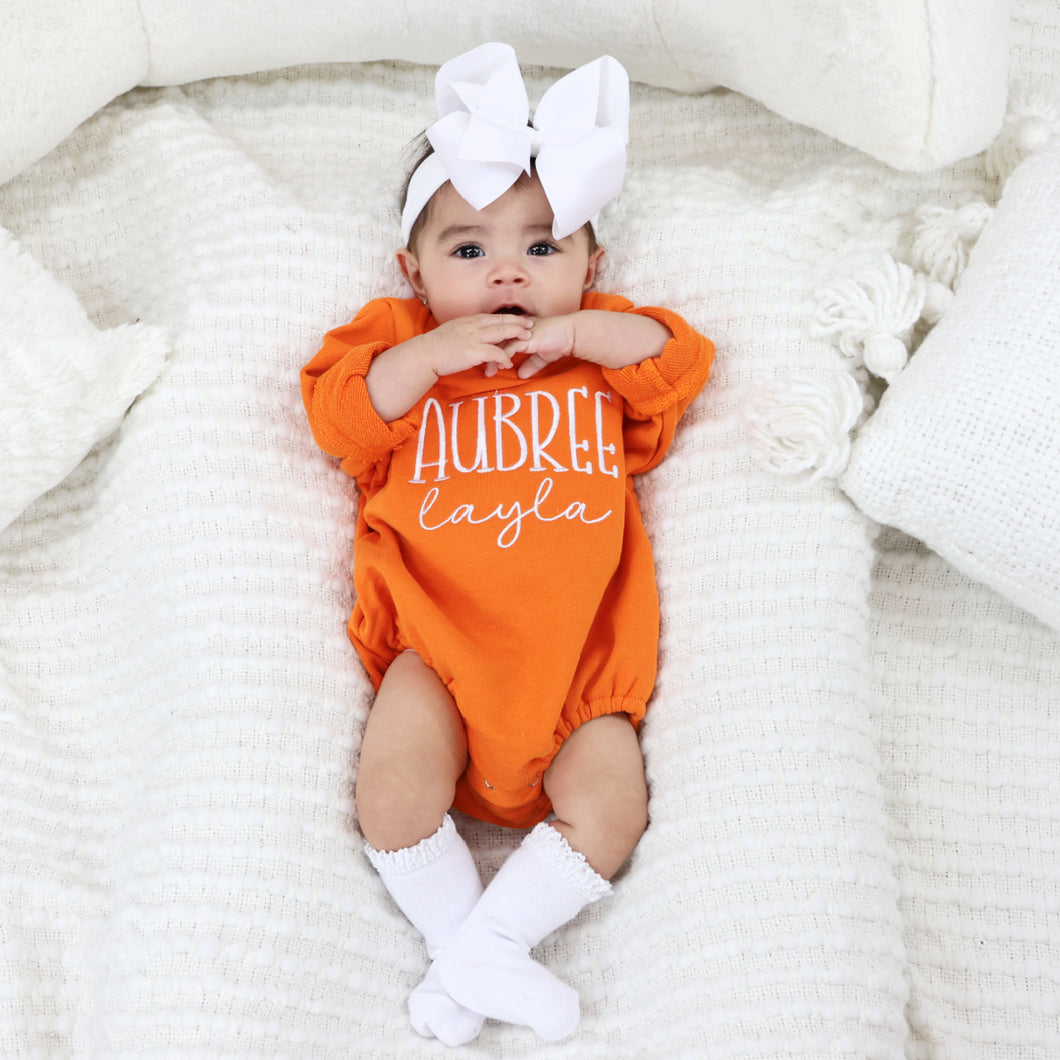 Personalized Toddler Girl Sweatshirt - Orange