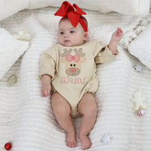 Personalized Baby Girl Christmas Outfit - Christmas Trees - Reindeer