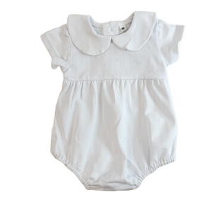 Unisex Peter Pan Collar Bubble Romper