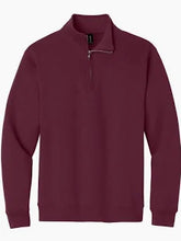 Jerzee Unisex Super Sweats NuBlend® Quarter-Zip Cadet Collar Sweatshirt - Maroon