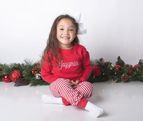 Two-Piece Personalized Girl's Christmas Pajamas