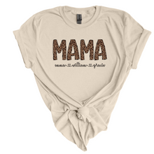 Personalized Mama T Shirt  Leopard Print