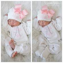 Personalized Baby Girl Coming Home Outfit - White