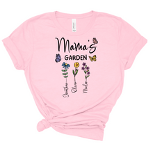 Personalized Mom T- Shirt  - Flower Garden