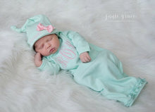 Personalized Baby Girl Coming Home Gown and Hat