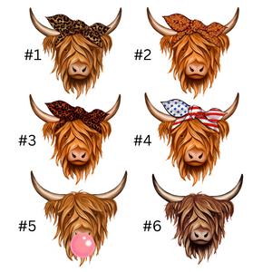 Personalized Mom T- Shirt  - Highland Cow