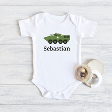 Personalized Baby Boy Army Tank Bodysuit