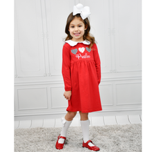 Girls Personalized Valentine's Day Dress - red