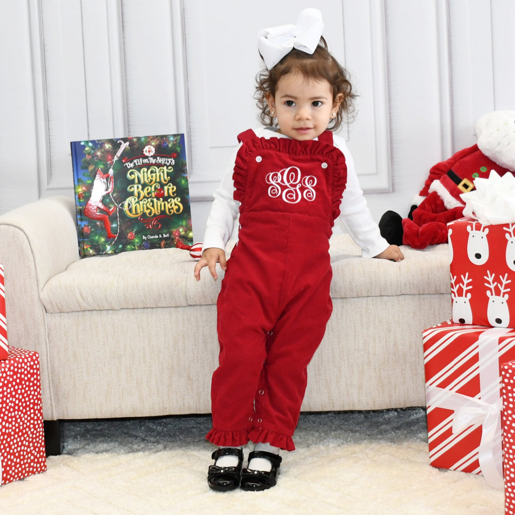 Monogrammed Girls Christmas Outfit
