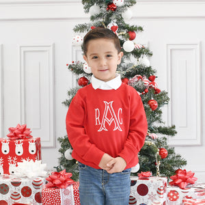 Christmas Monogrammed Boys Sweat Shirt