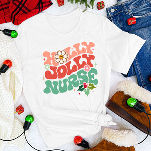Holly Jolly Nurse  - Women's Christmas T Shirt