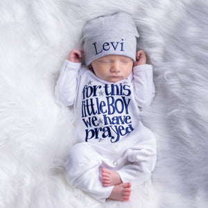For this Boy We Have Prayed Baby Boy Coming Home Outfit
