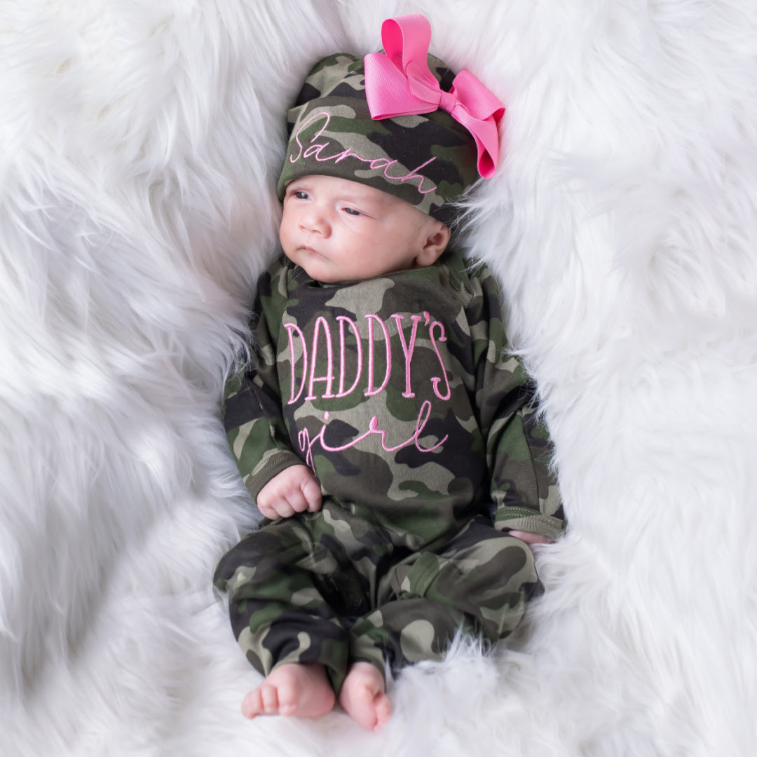 Personalized Daddy's Girl Camouflage Outfit Personalized Daddy's Girl Camouflage Outfit
