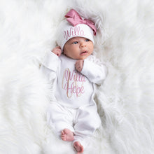 Baby Girl Personalized Outfit- Beige and Mauve