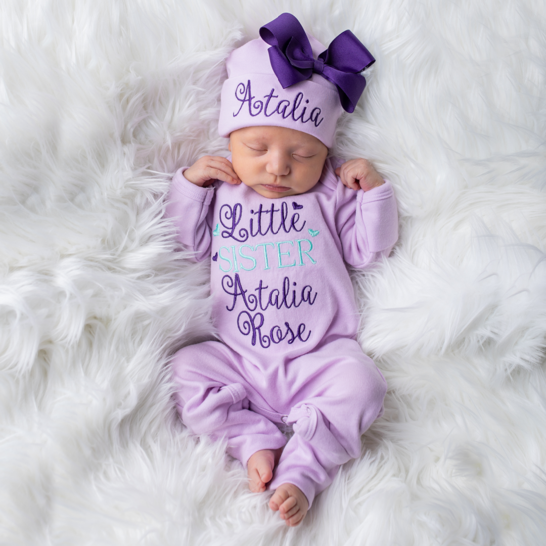 Little sister 2025 newborn outfit