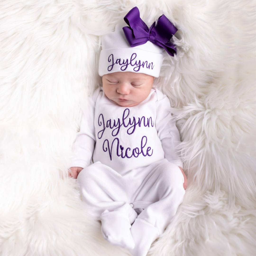 Personalized baby girl outfits clearance