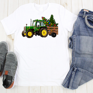 Men's Christmas Tractor T- Shirt