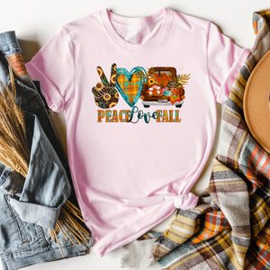 Peace Love and Fall with truck T Shirt