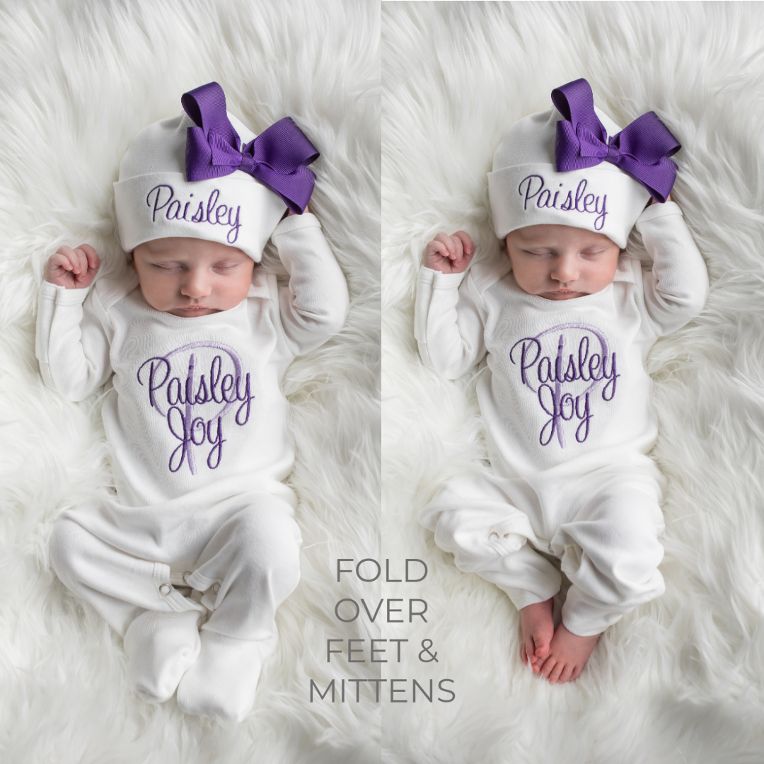 Purple newborn outfit clearance
