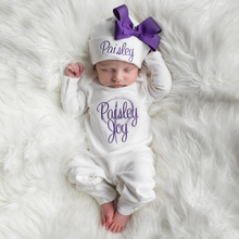 Baby Girl Personalized Outfit - Lavender & Royal Purple
