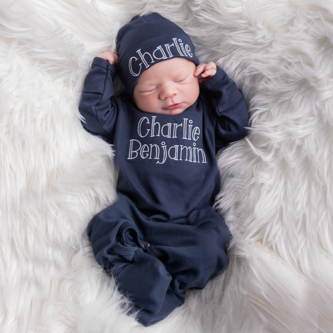 Personalized Baby Boy Coming Home Outfit