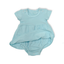 Monogrammed Baby Girl Dress - Aqua