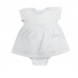 Personalized Baby Girl Dress - White